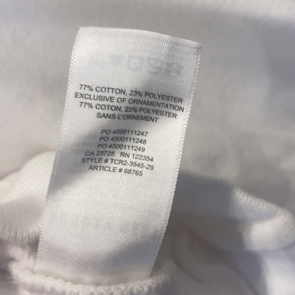 Aritzia Sunday Best Size XS White Hoodie Sweater Cropped Long Sleeve Sweatshirt - Picture 3 of 5